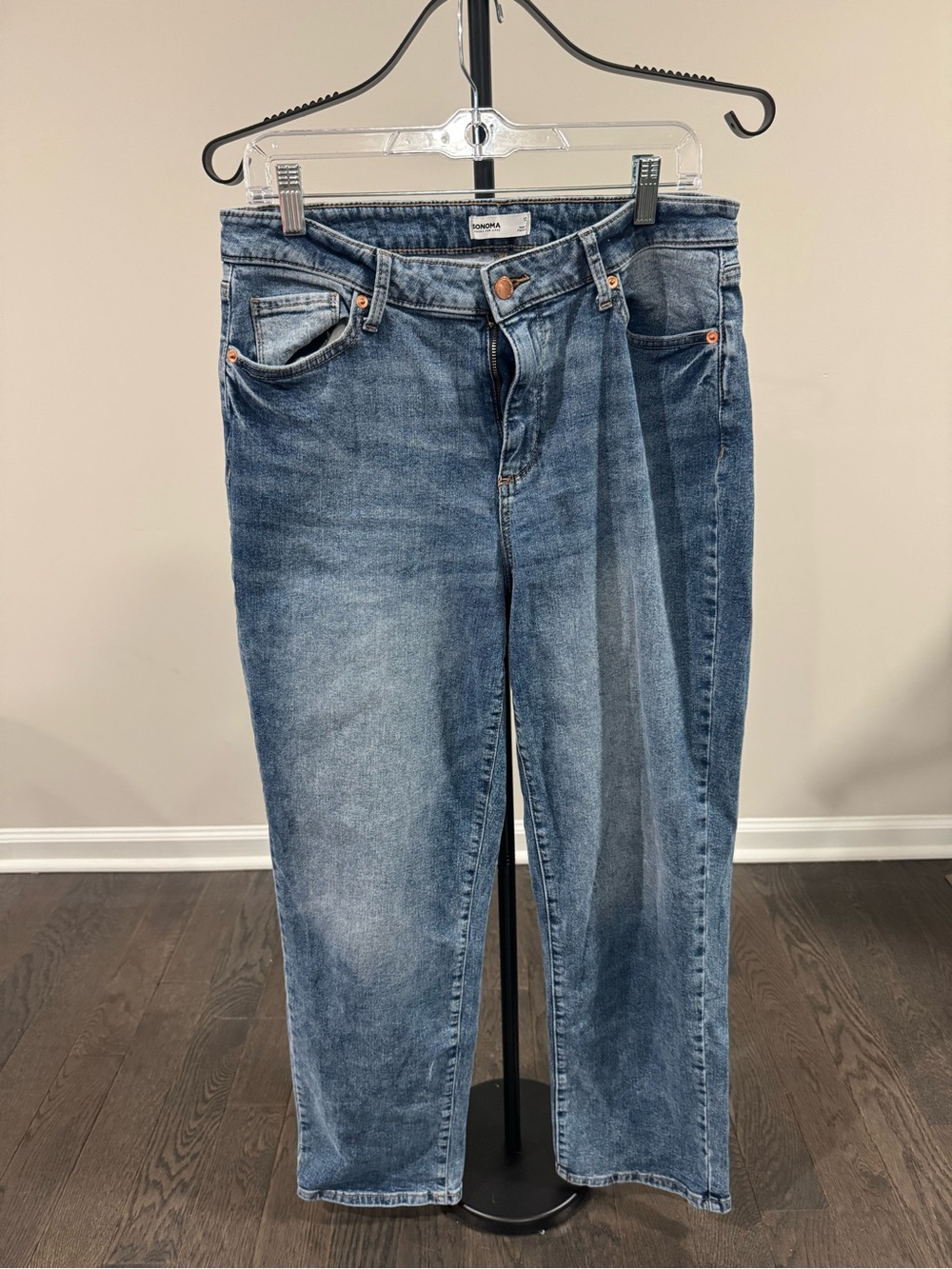 Sonoma Straight Leg Jeans in Medium Blue Wash